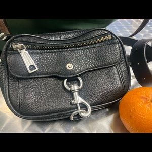 REBECCA MINKOFF MAC RARE GORG PEBBLED GENUINE LEATHER BELT Bag CHIC